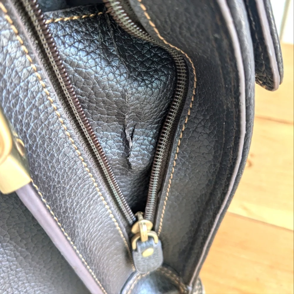 Vintage Brooks Brother Pebble Grain Leather Briefcase
